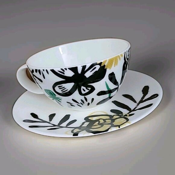 Crate & Barrel Limited Edition Cup & Saucer Set 2014 Penelope Dullaghan - Picture 6 of 7